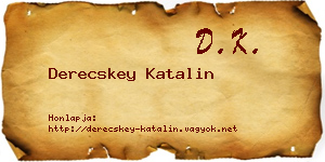 Derecskey Katalin névjegykártya