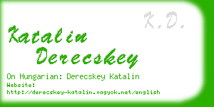 katalin derecskey business card